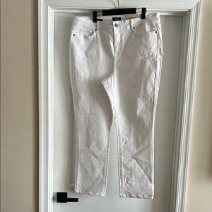 NWT NYDJ White High Rise Straight-Leg Jeans